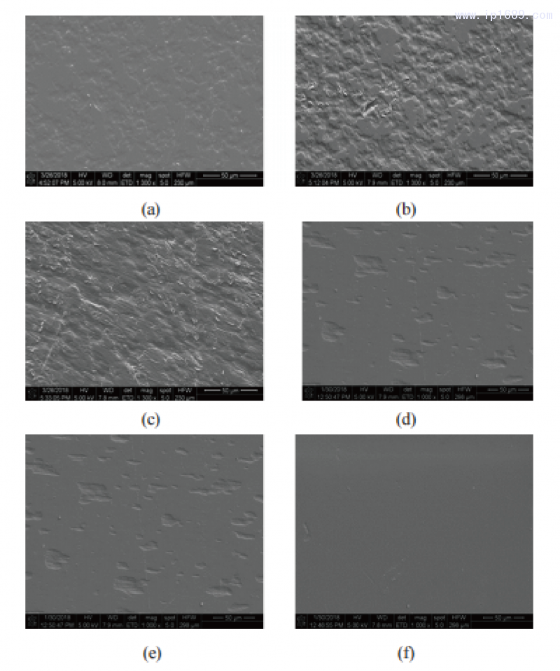 无填充体系下POE1或POE3不同含量时PP材料表面形貌-13